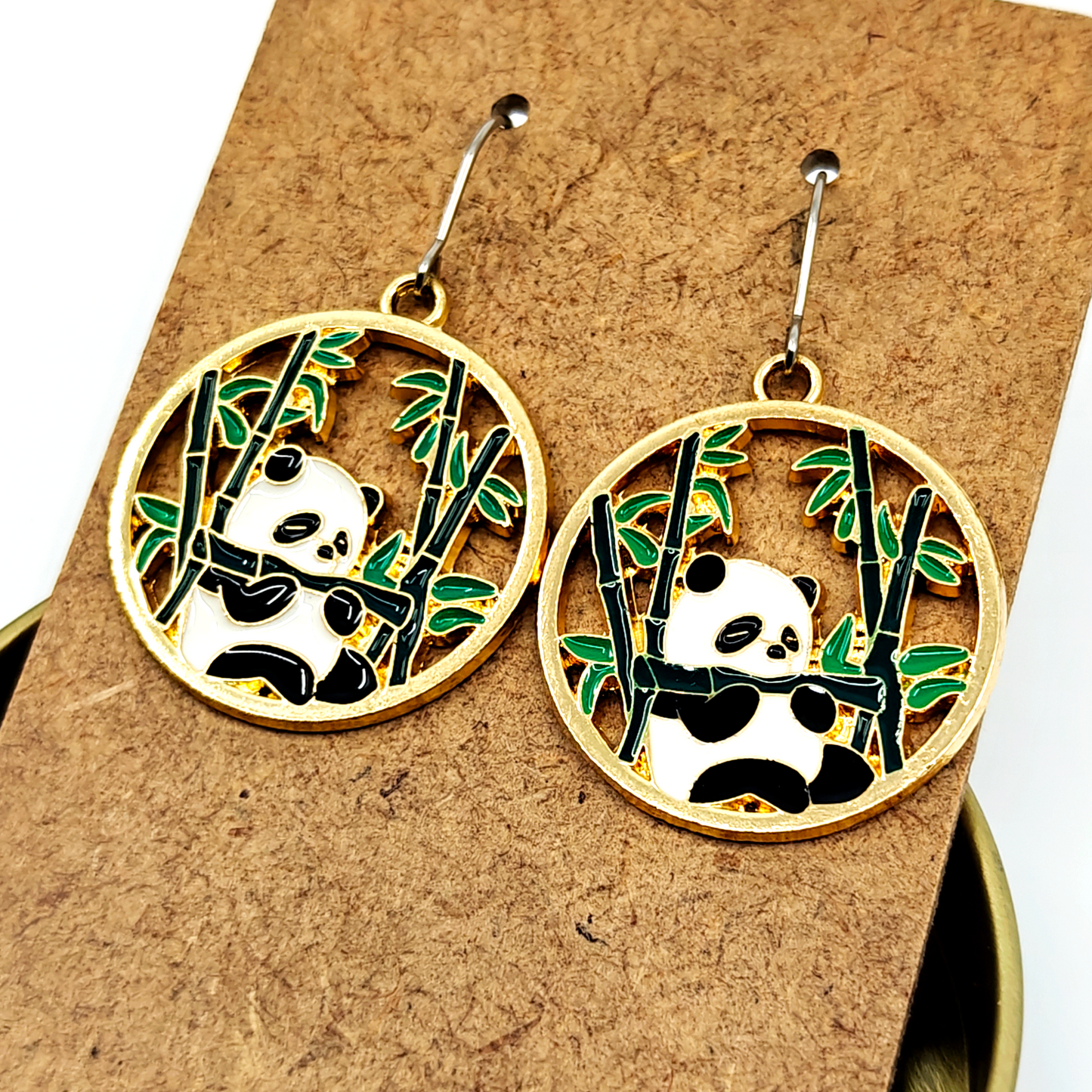 Panda Earrings