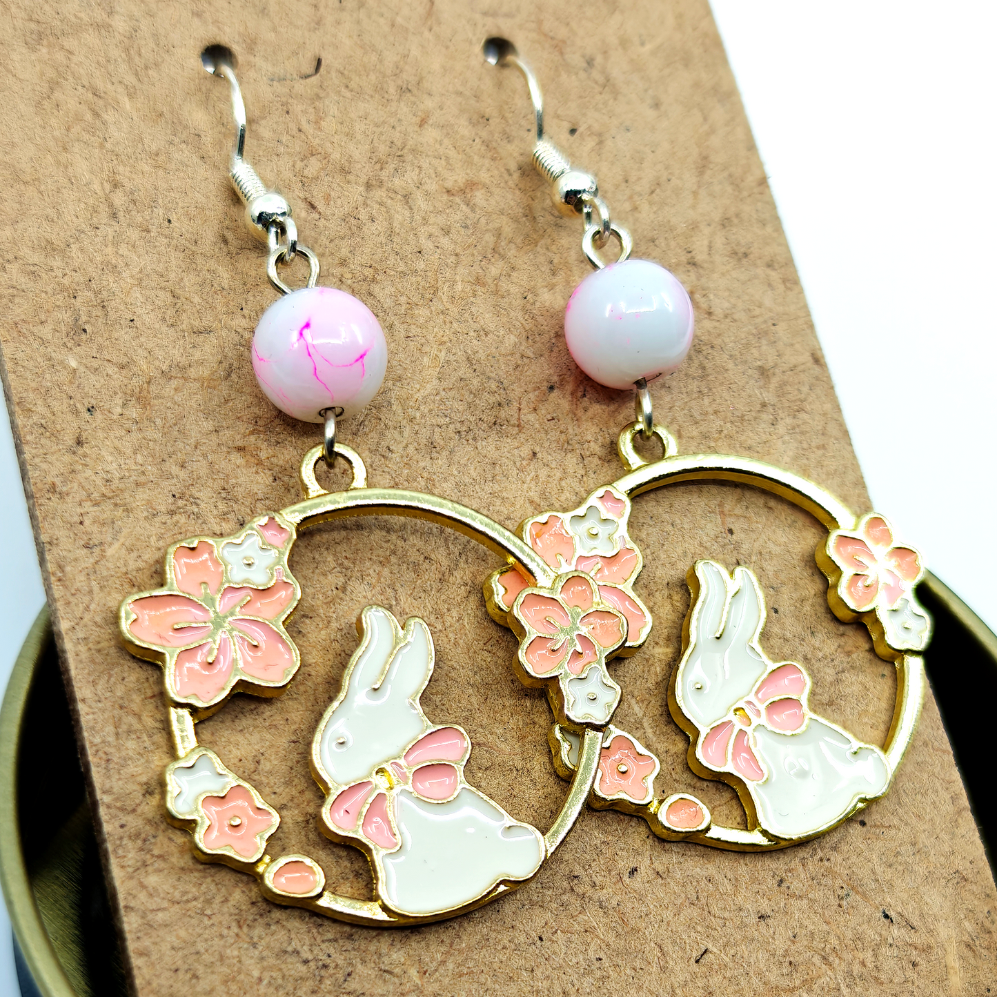 Pink Bunnies Earrings