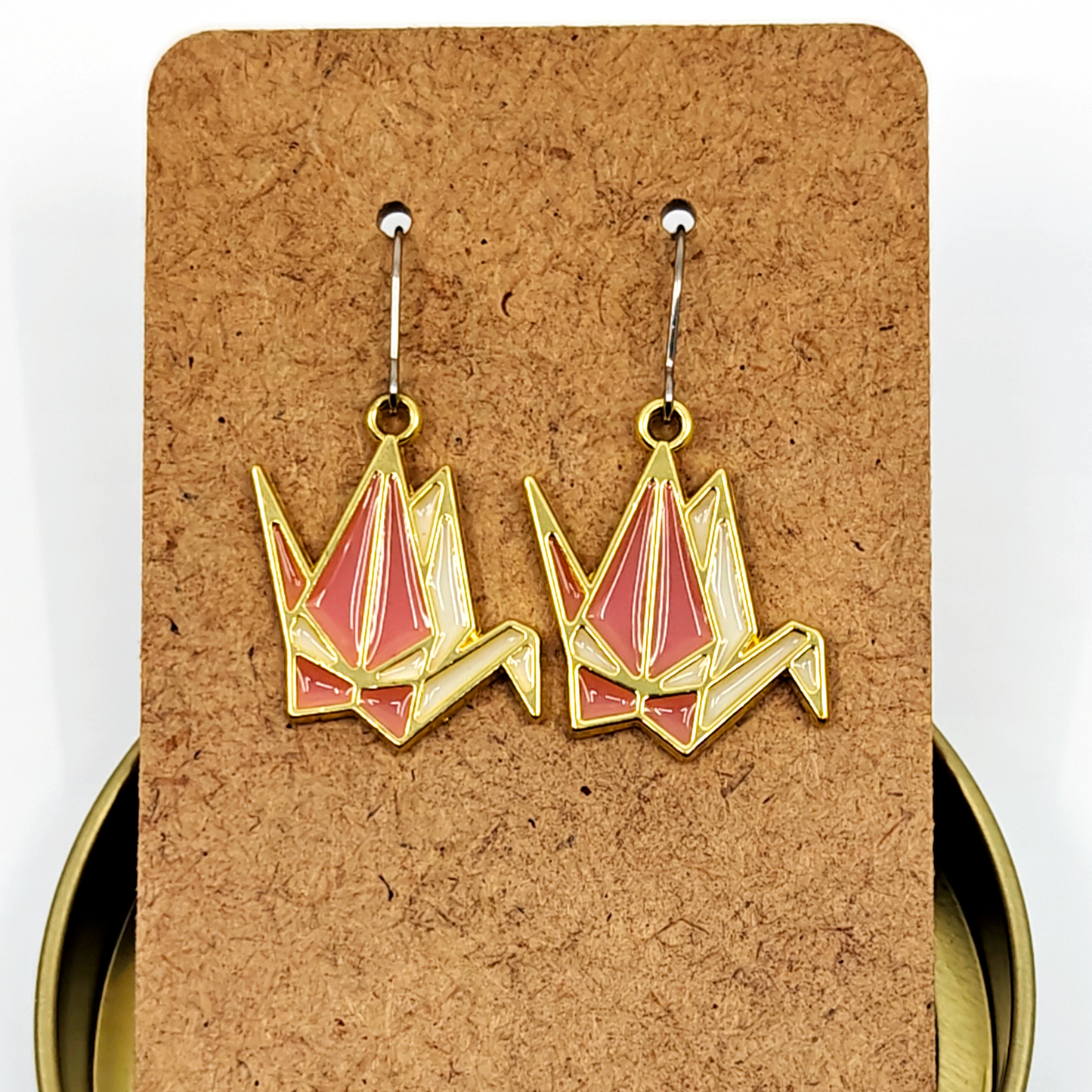 Pink Cranes Earrings