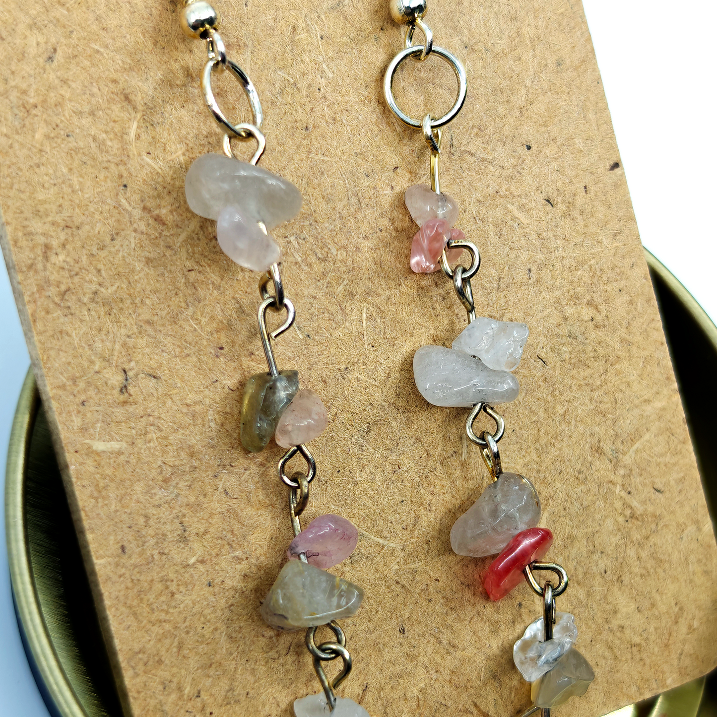Pink Crystals Earrings (OOAK)