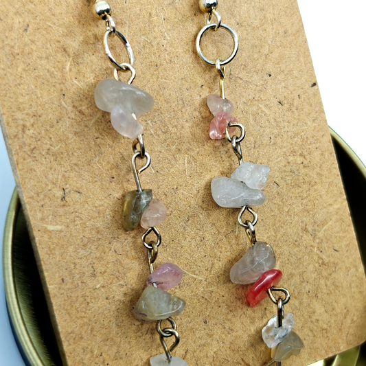 Pink Crystals Earrings (OOAK)