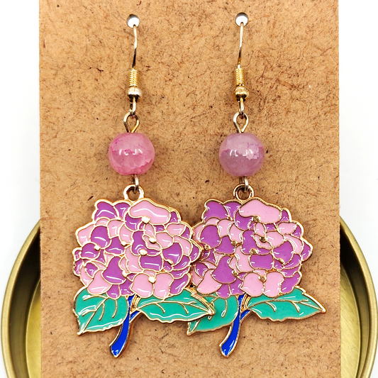 Pink Flowers Earrings