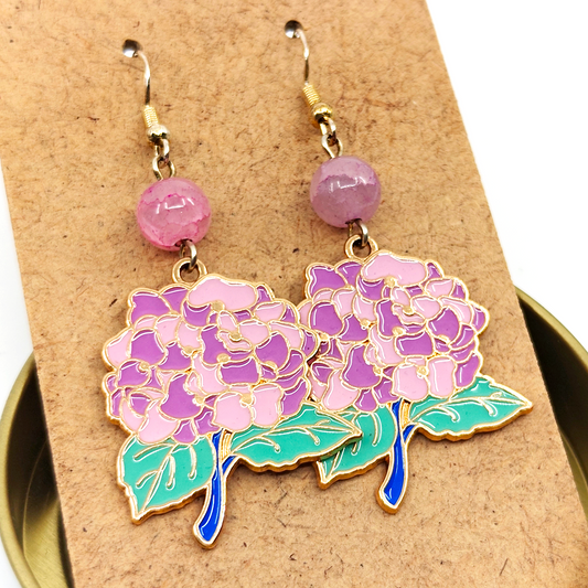 Pink Flowers Earrings