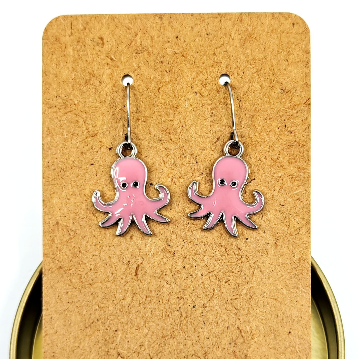 Pink Octopus Earrings