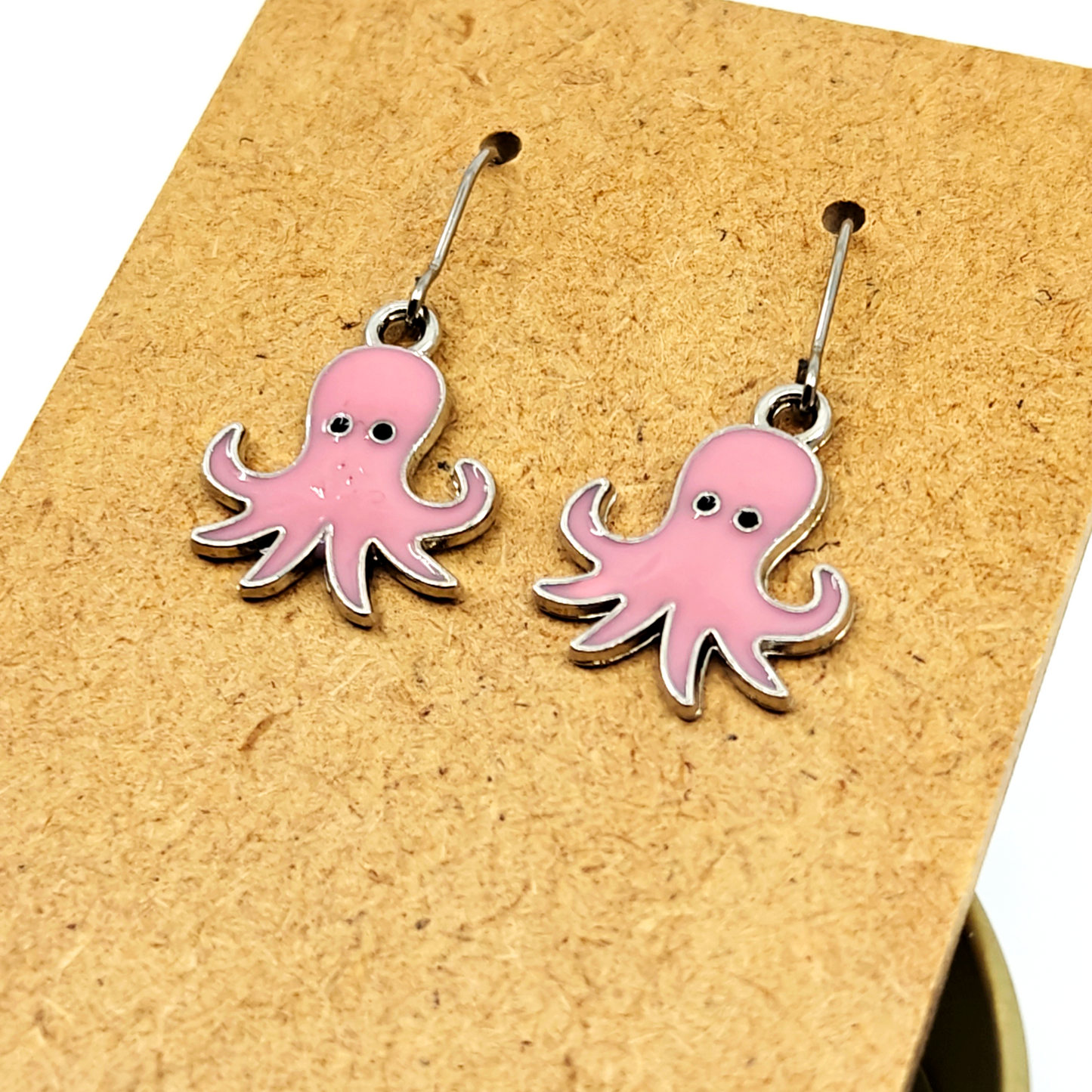 Pink Octopus Earrings