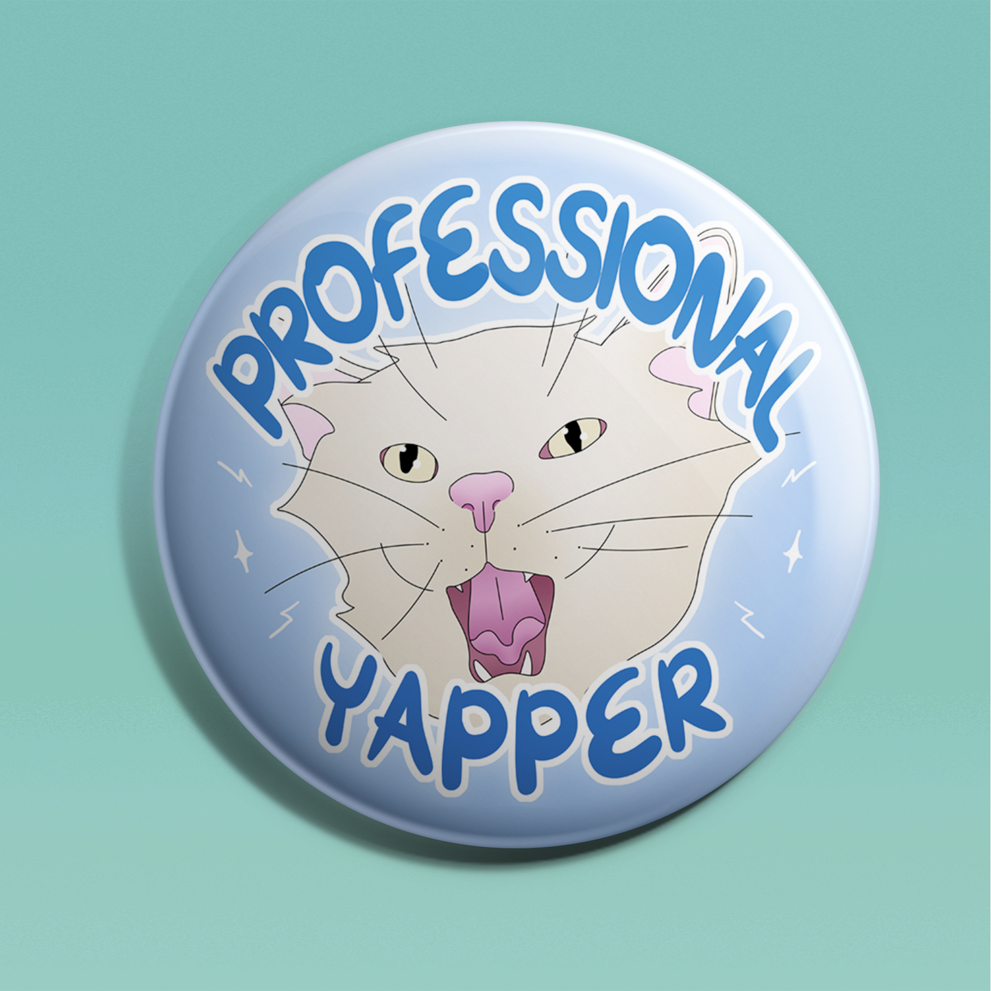 Professional Yapper Cat Badge