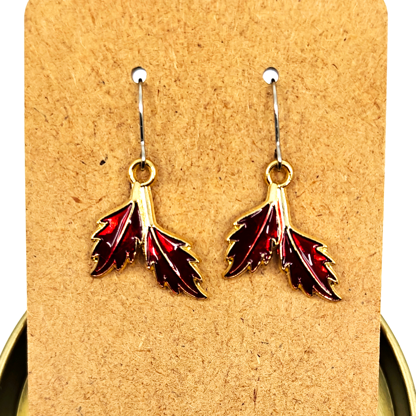 Red Autumn Leaves Earrings