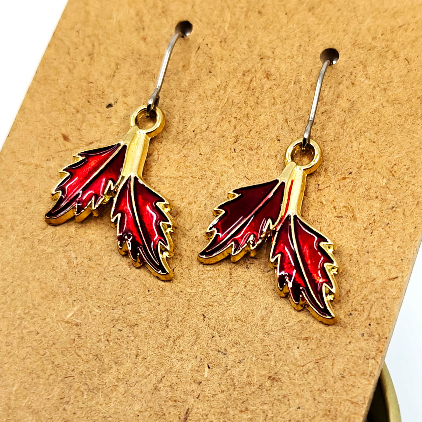 Red Autumn Leaves Earrings