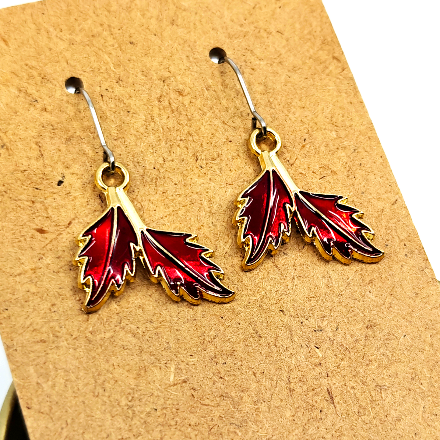 Red Autumn Leaves Earrings