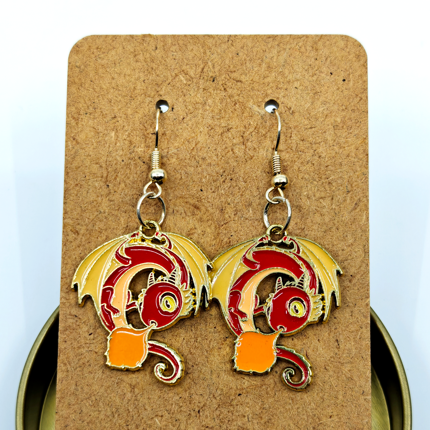 Red Dragon Earrings