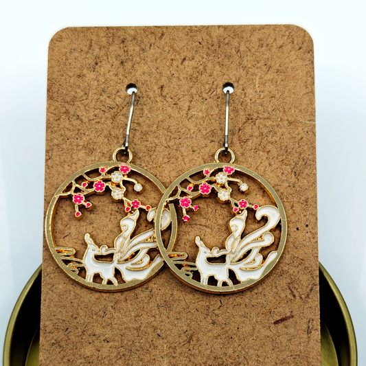 Sakura Fox Earrings