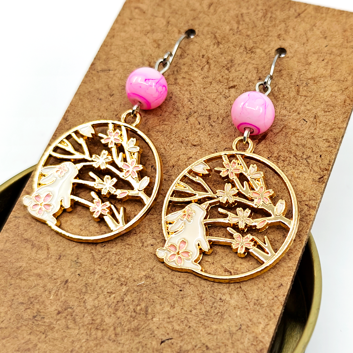 Sakura Rabbit Earrings