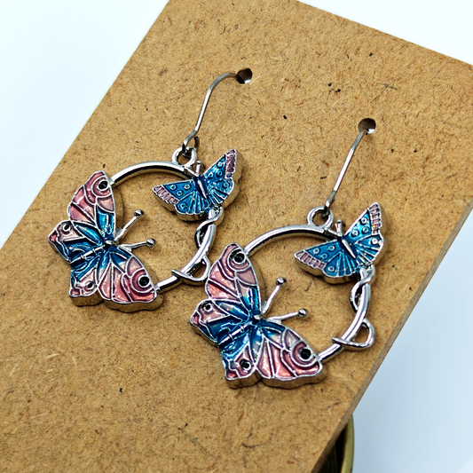 Silver Butterflies Earrings