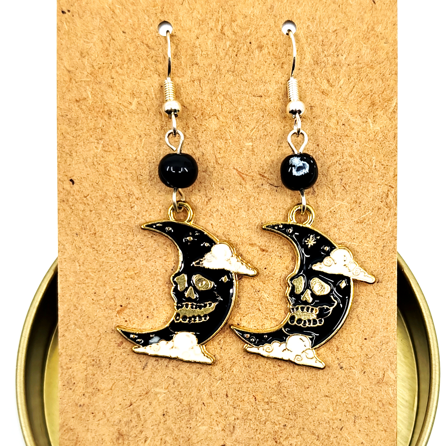 Skull Moon Earrings