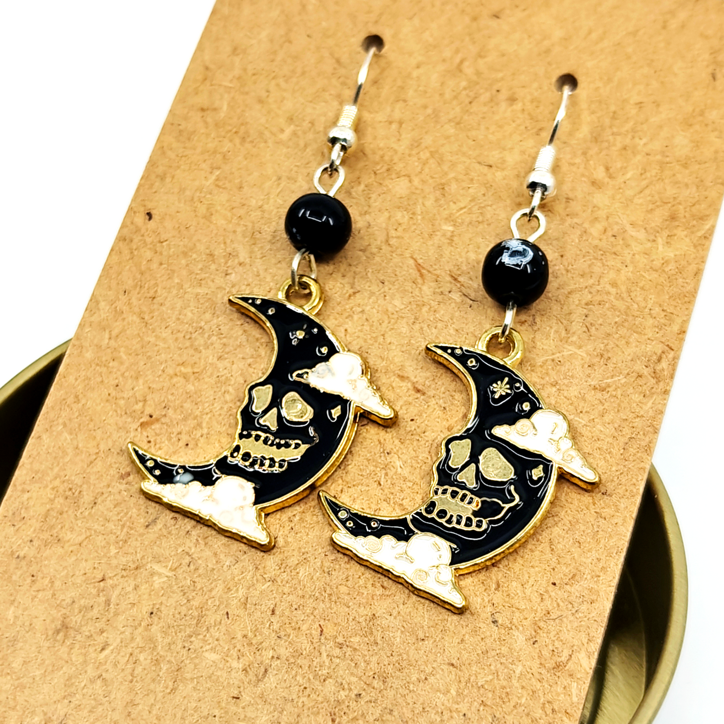 Skull Moon Earrings