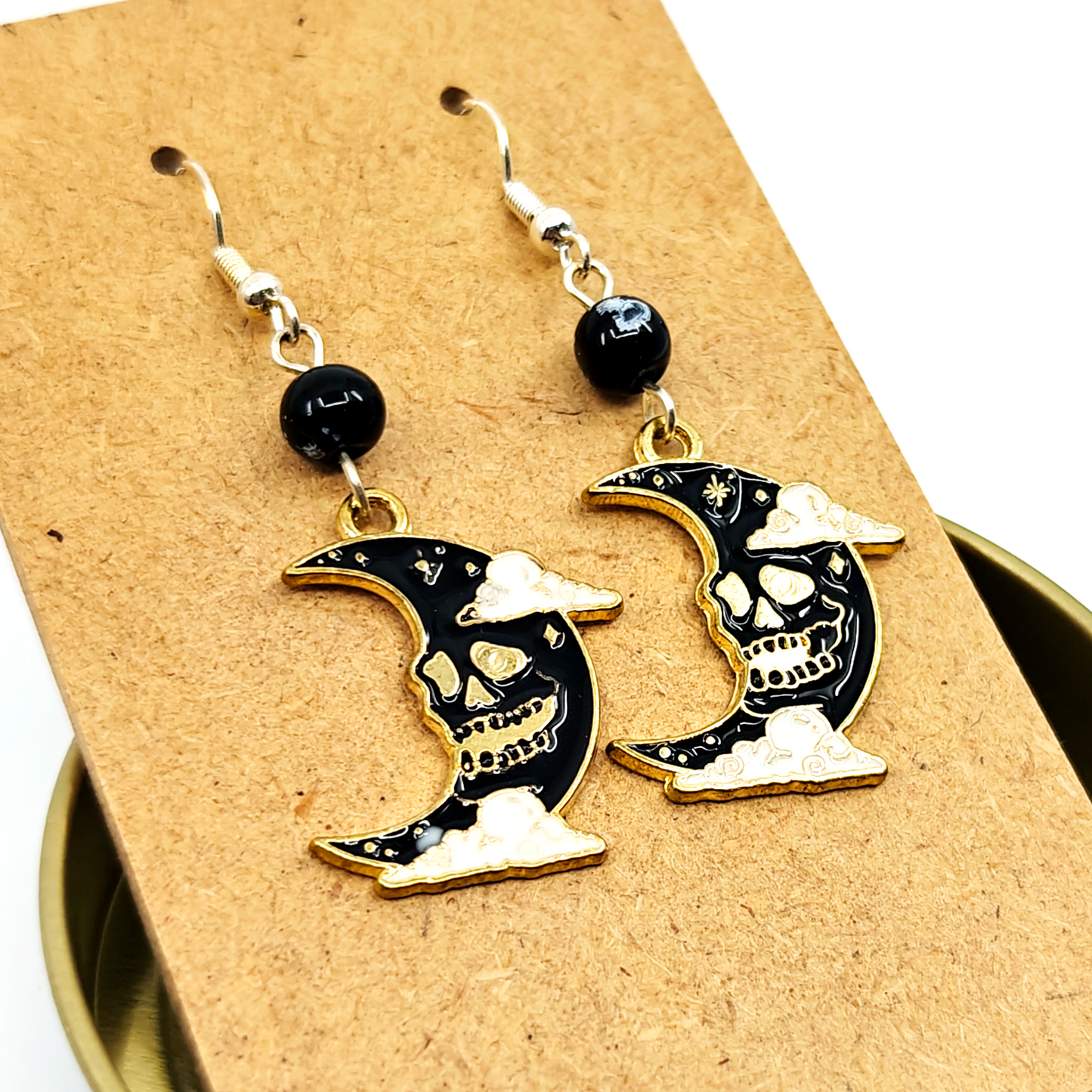 Skull Moon Earrings