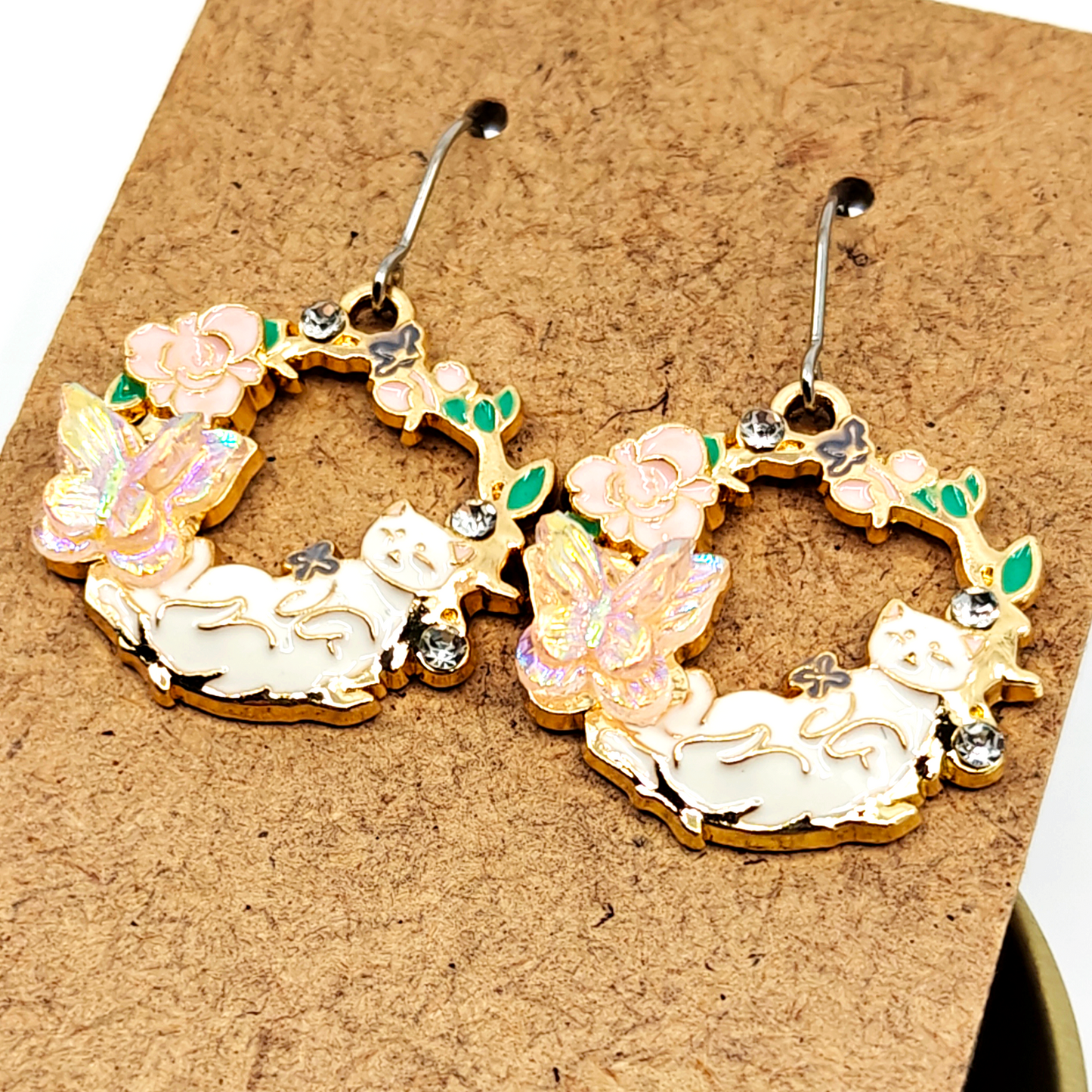 Sleeping Cat Earrings