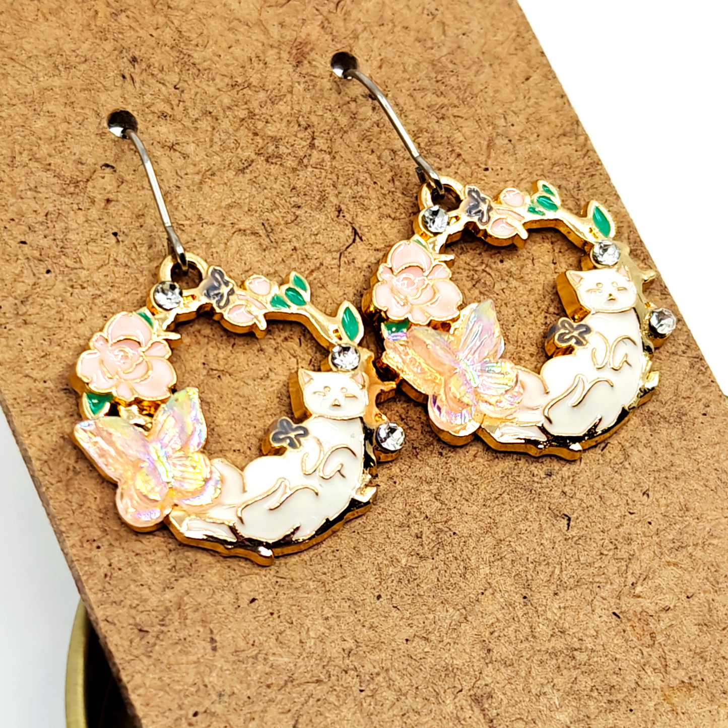 Sleeping Cat Earrings