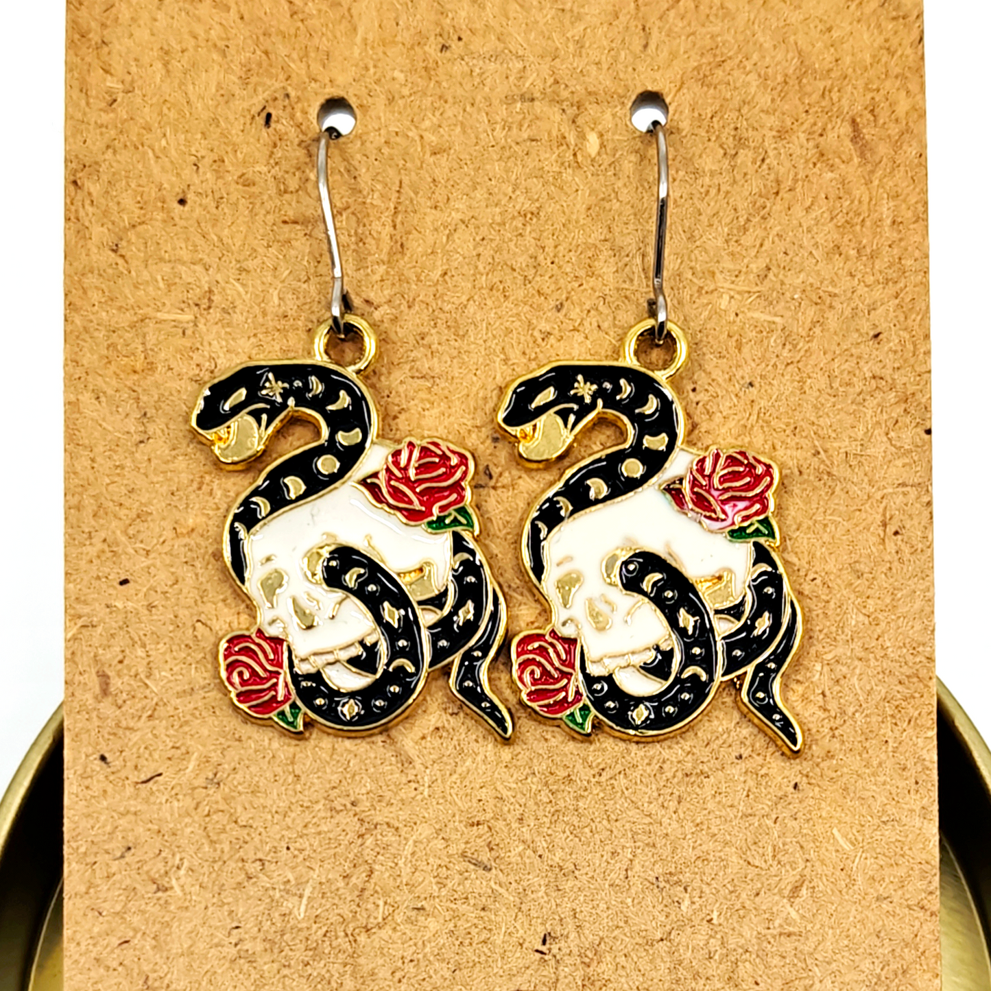 Snake Skull Earrings