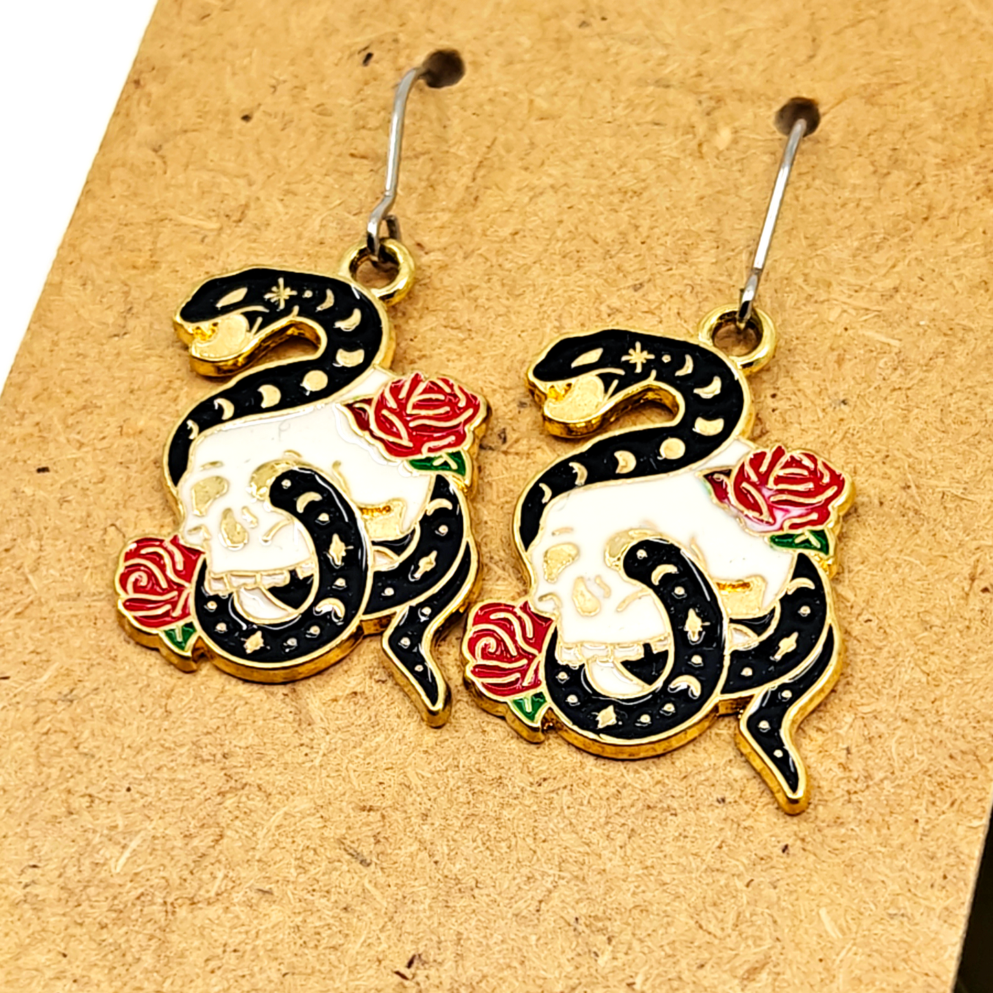 Snake Skull Earrings