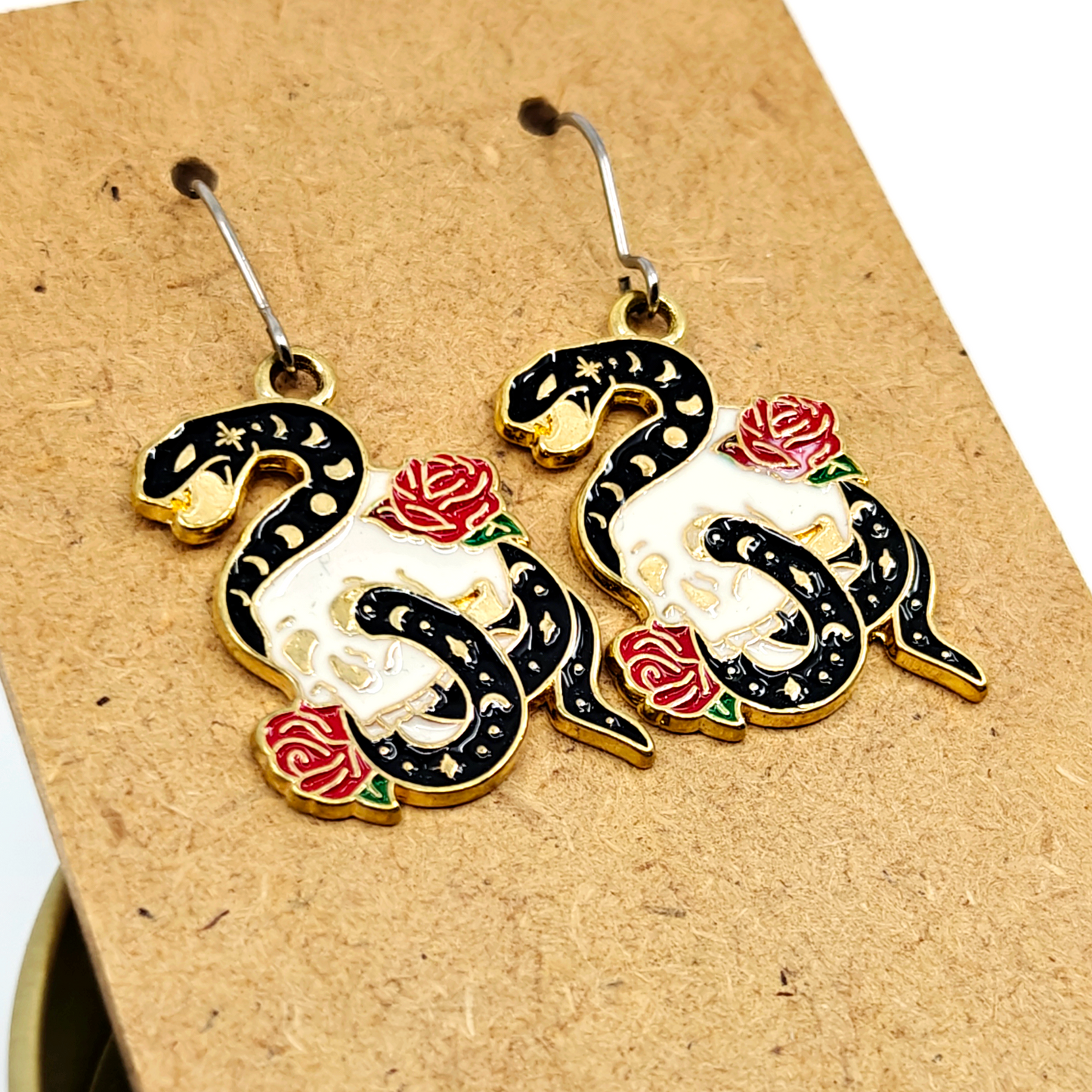 Snake Skull Earrings