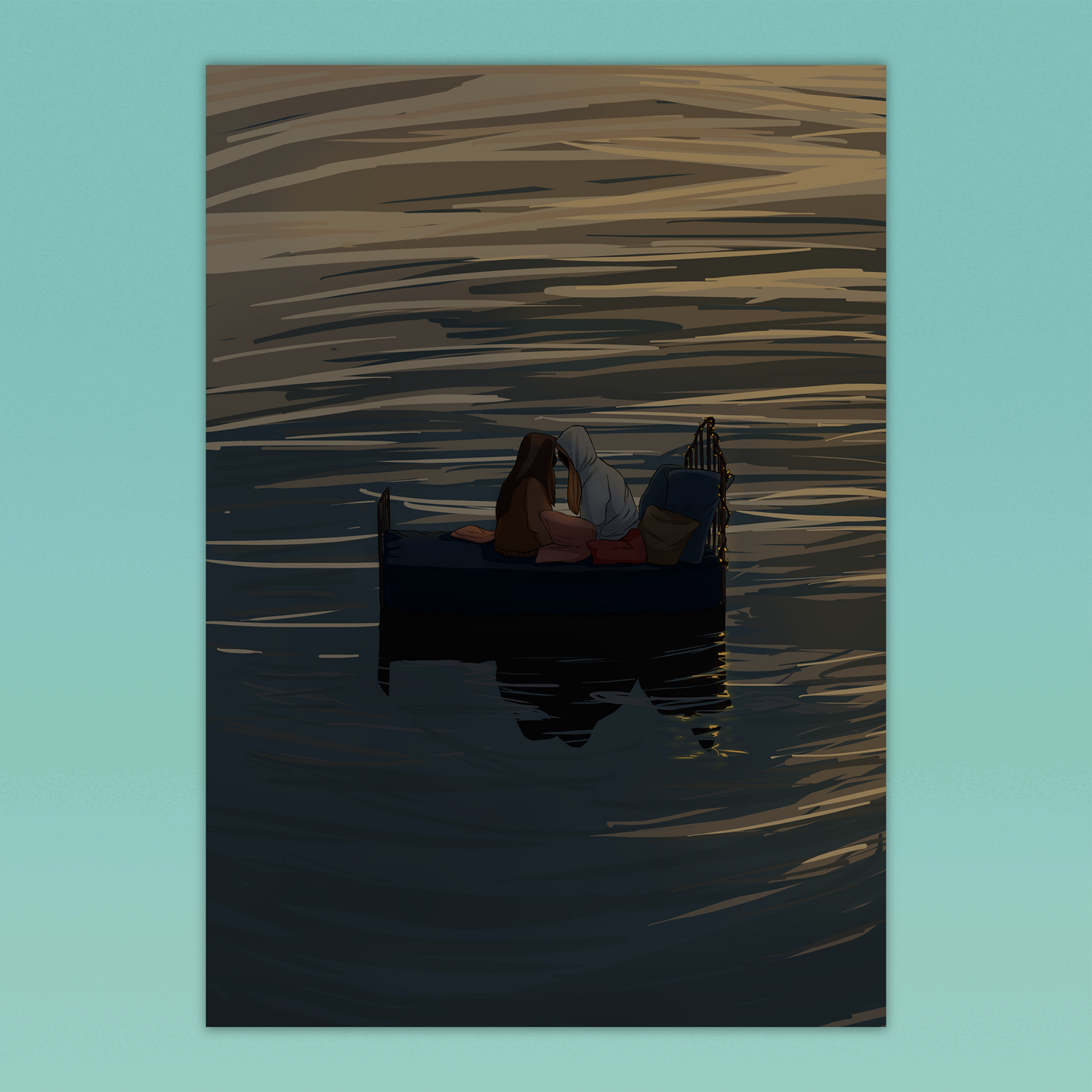 Girl in red Two Queens Print