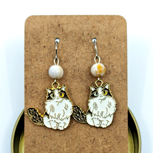 Fluffy Cat Earrings