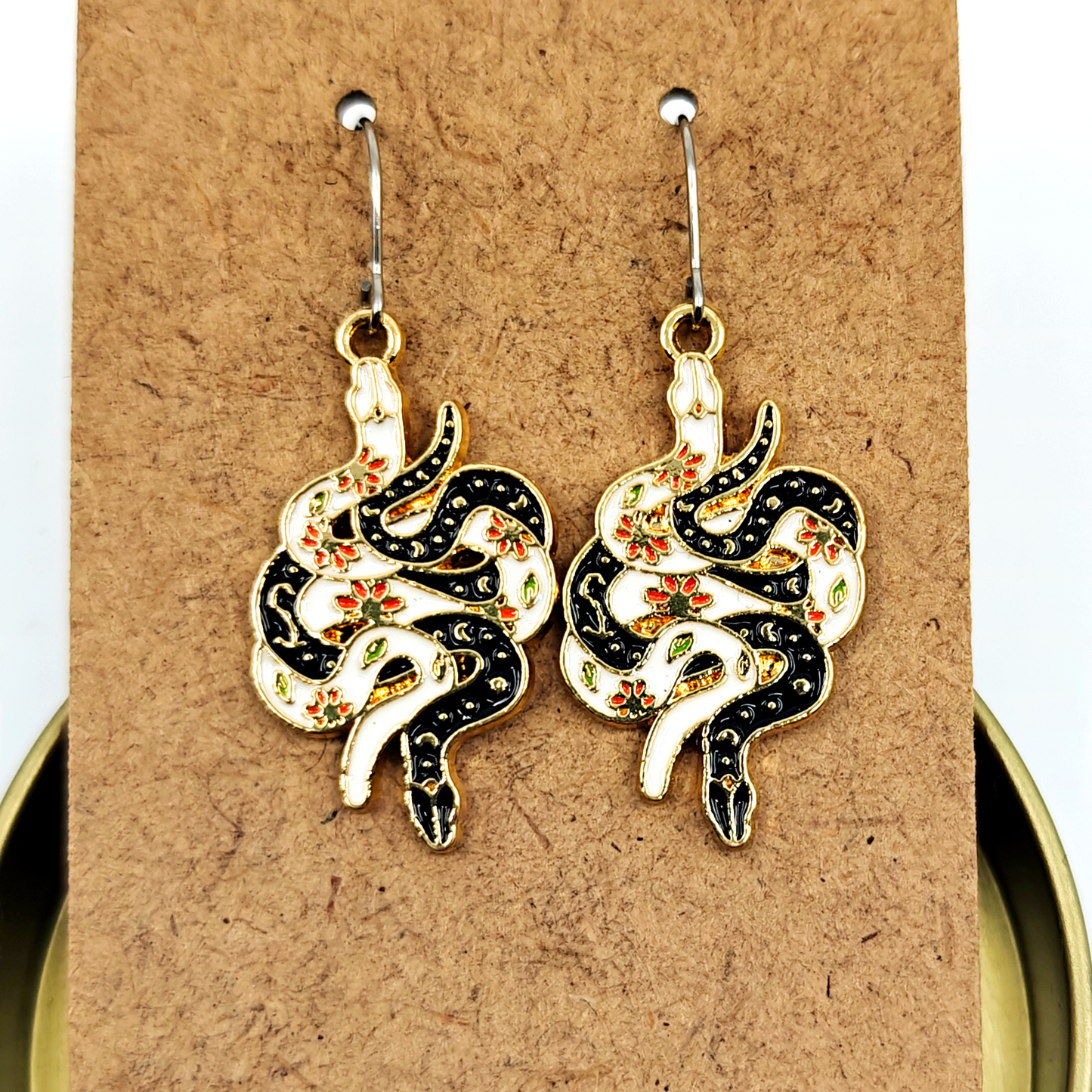 Yin Yang Snakes Earrings