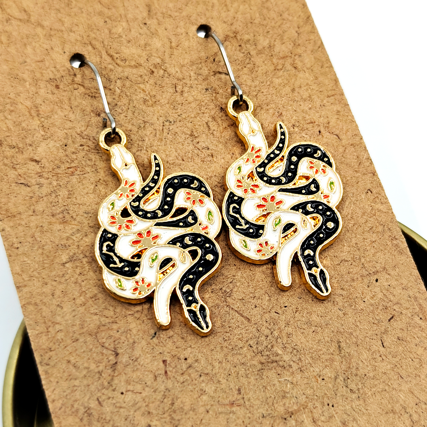 Yin Yang Snakes Earrings