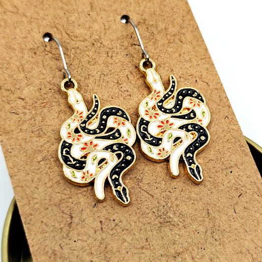 Yin Yang Snakes Earrings